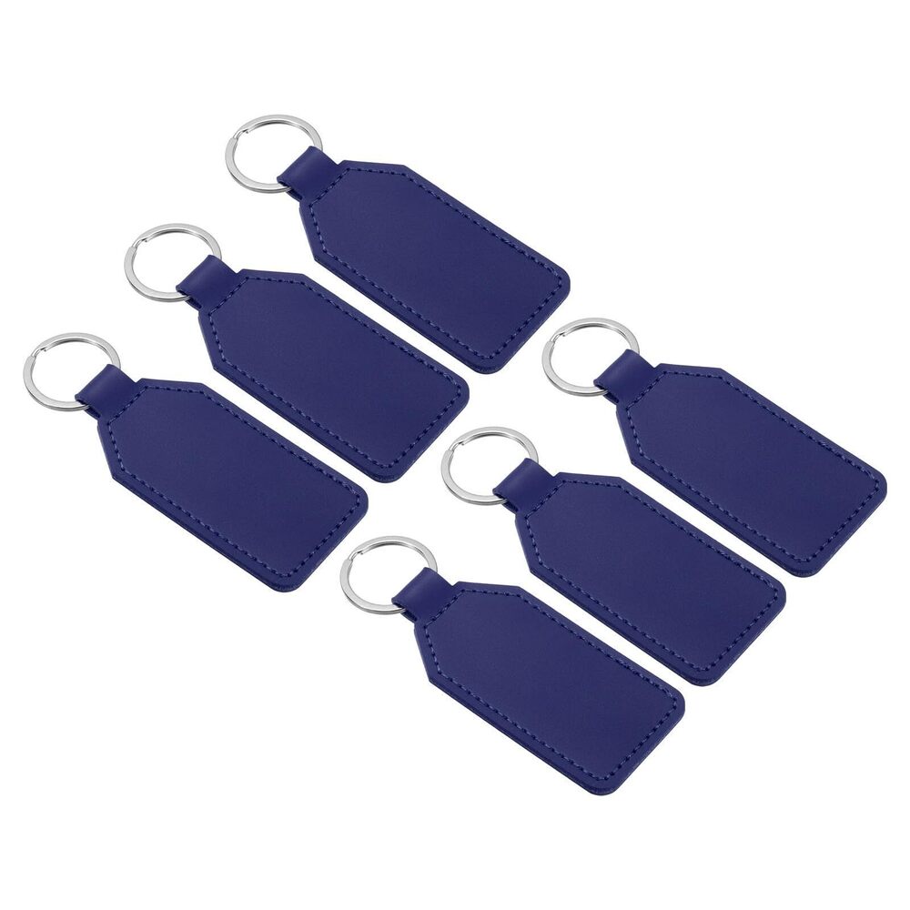 4497 Sublimation Keychain Blanks, 6 Pack PU Leather Keychain Blanks Key Fob